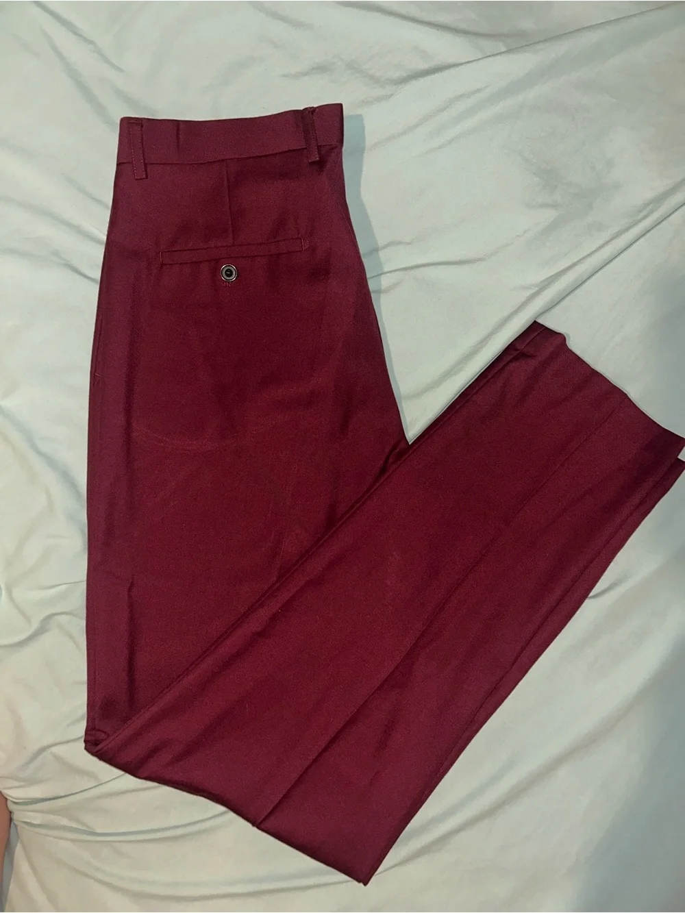 Burgundy two piece suit